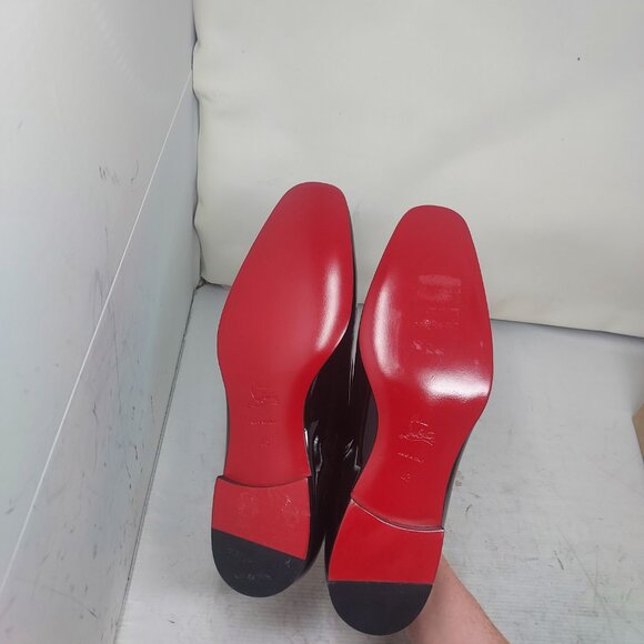 Christian Louboutin Black Patent Lafitte On MENS Loafer - Picture 2 of 10